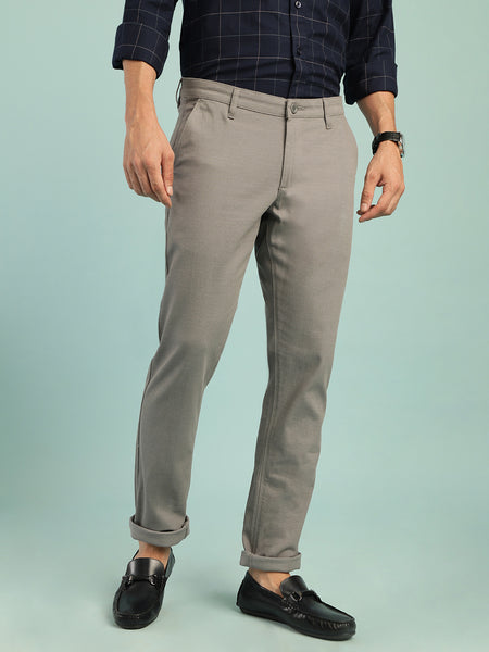 Basic Grey Trouser In All Over Print