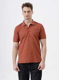 Radiance Striped Polo T-Shirt In Brown