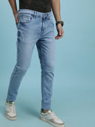 CLOUD WASHED JEANS IN ICE BLUE COLOUR