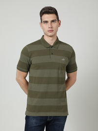 Beech Green Striped Polo T-Shirt