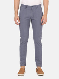 Navy Solid Casual Trouser
