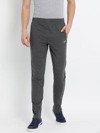 Slim Fit Solid Charcoal Grey Track Pant