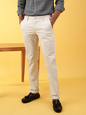 Classic Stretch Light Beige Chino With Peached Fabric