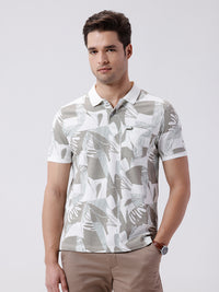 Tropical Abstract All Over Printed Polo T-Shirt