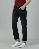 Casual Solid Slim Fit Cotton Black Denim Jean for Men