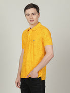 Crocodile Men's Yellow Slim Fit T-shirt