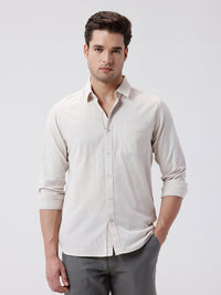 Men's Comfort Fit Solid Cotton Shirt Designed For Breathable All-Day Comfort