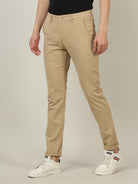 Crocodile Men Khaki Slim Fit Trousers