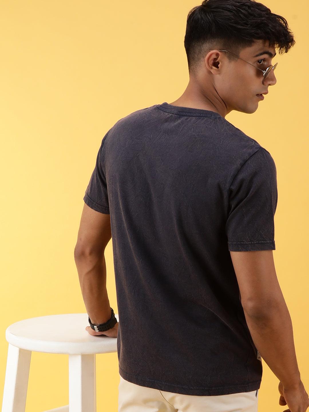 Marble Wash with Discharge Print