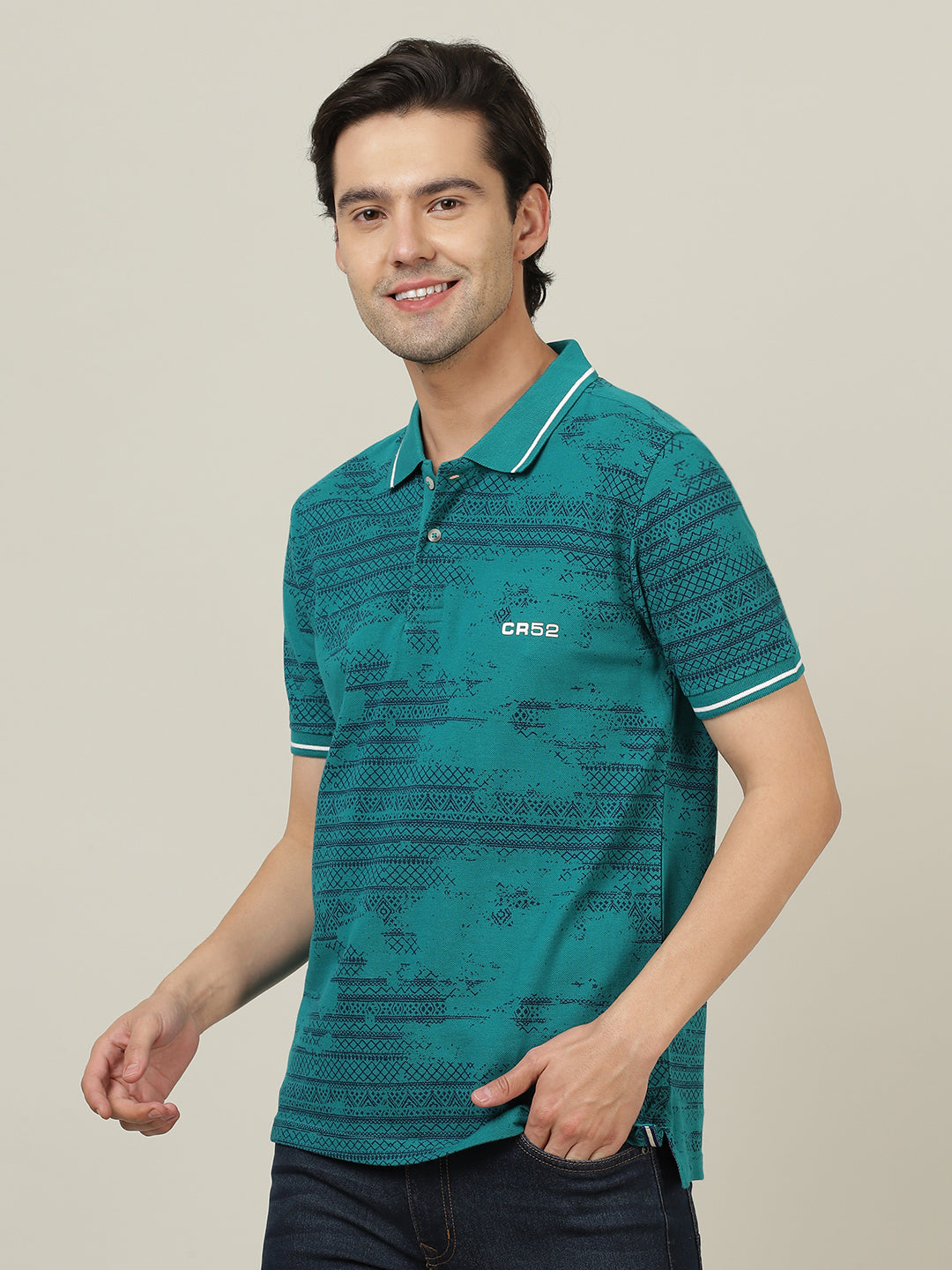 Crocodile Men's Men Printed Polo T-Shirt Online