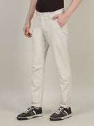 Crocodile Men Cream Slim Fit Trouser