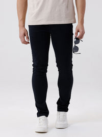 Premium Slim Fit Deep Blue Denim Jeans With Super Dark Indigo Wash And Soft Finish