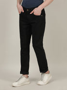 Crocodile Men Jet Black Slim Fit Jean