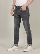 Crocodile Men Grey Slim Tapered Jean