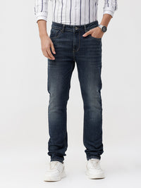 Blue Twill Slim Fit Jeans