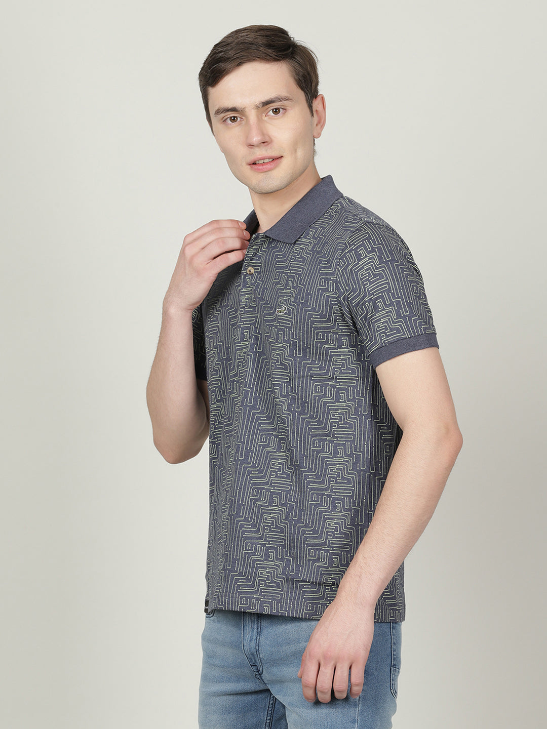 Crocodile All Over Print Polo T-shirt