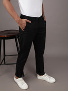 Classic Stretch Black Chino With Peached Fabric