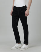 Casual Solid Slim Tapered Dark Navy Denim Jean