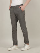 Crocodile Men Grey Slim Fit Trouser