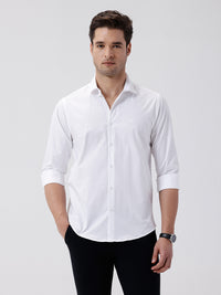 Men's Mercerized Stretch Cotton Shirt With A Smooth Sheen For Smart Occasions
