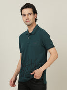 Crocodile Men Dark Teal Casual T-Shirt