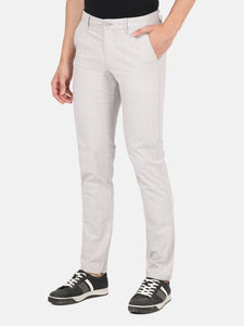 Casual Slim Fit Yarn Dyed Stone Trousers for Men