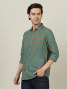 Crocodile Men Cotton Stripe Shirt