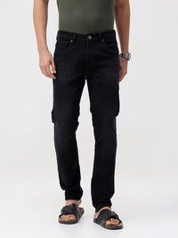 Black Knit Slim Fit Jeans