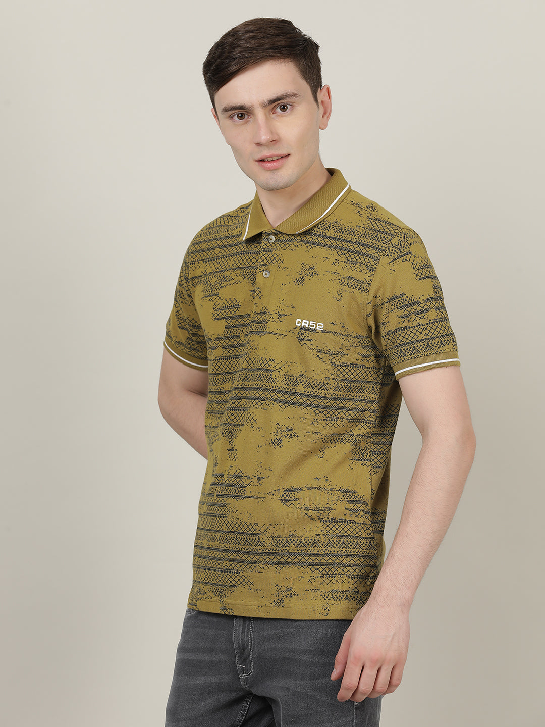 Crocodile Men Printed Polo T-Shirt