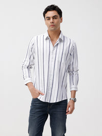 Pure Cotton Textured Stripe Shirt
