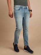 CLOUD WASHED LIGHT BLUE DENIM JEANS