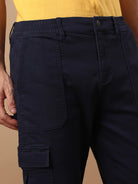 NAVY PREMIUM CARGO JOGGER IN SUPER SOFT FABRIC