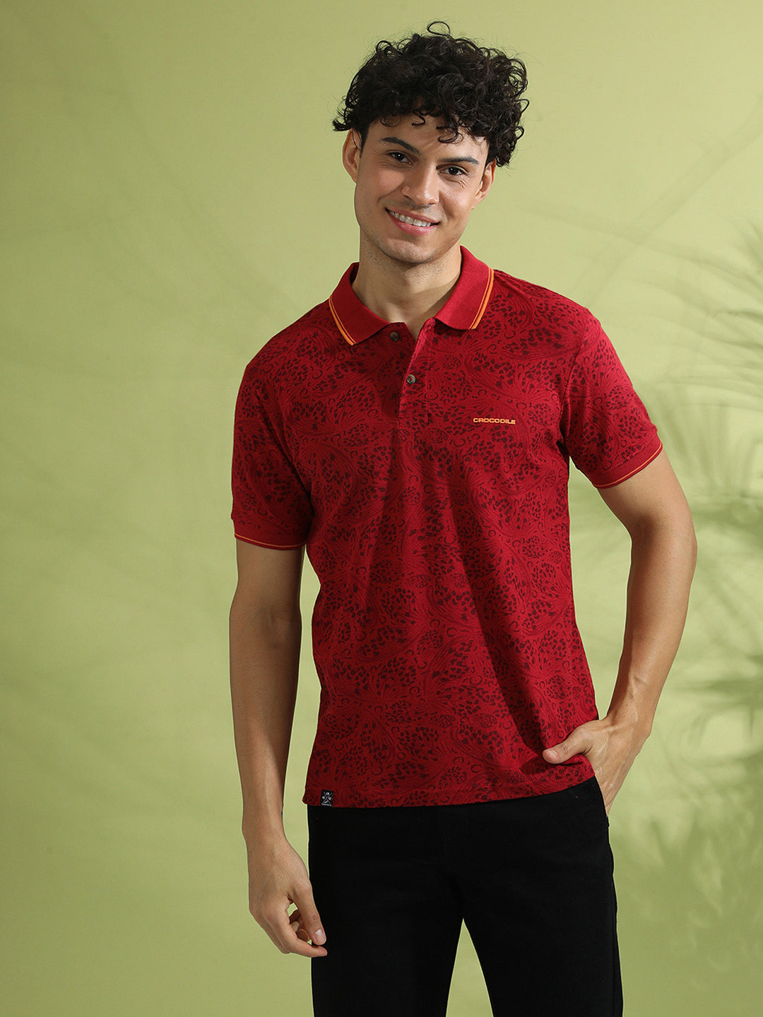 Close-up of red fabric with texture detail