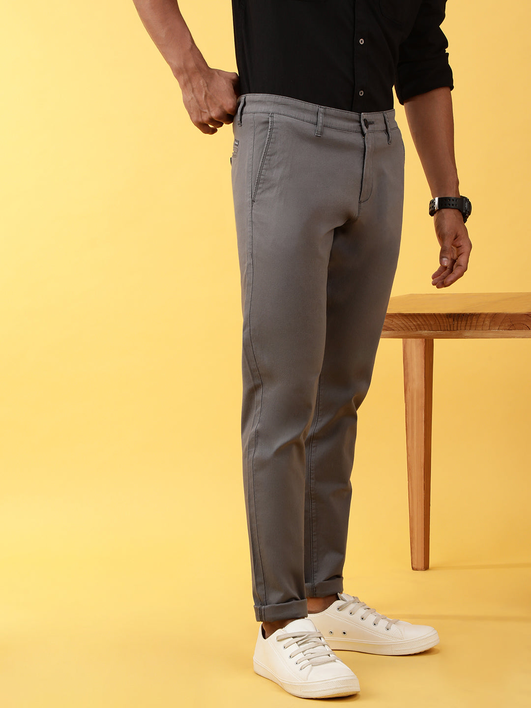 MEN'S TEXTURED TROUSER IN TRIM FIT
