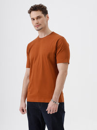 Heavy Luxe Solid Tee In Rust
