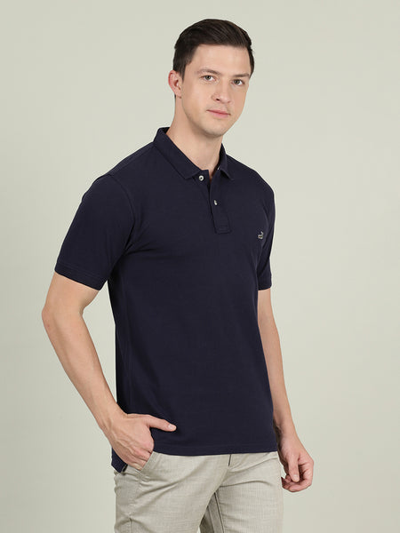Men Solid Polo T-Shirt