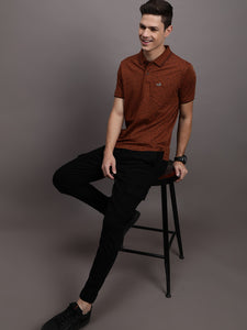 All Over Polo With Memphis Print - Bombay Brown