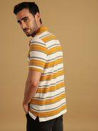 Red Half Sleeve Jacquard Polo Slim Fit T-Shirt