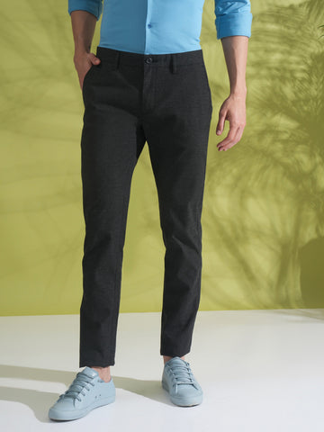 Ripstop Self Pattern Stretch Trouser Dk.Grey