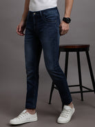 PREMIUM KNITTED DARK WASHED JEANS FOR MEN