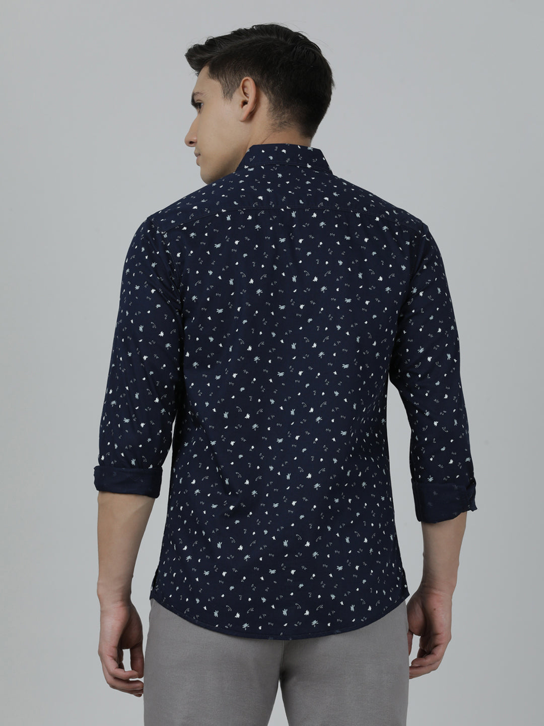 Crocodile Navy Full Sleeve Slim Fit Shirt