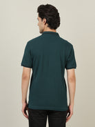 Crocodile Men Dark Teal Casual T-Shirt