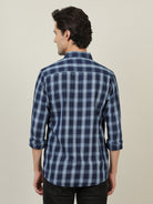 Crocodile Men Pure Cotton Checked Shirt