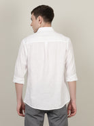 Crocodile Men Solid White Regular Fit Shirt