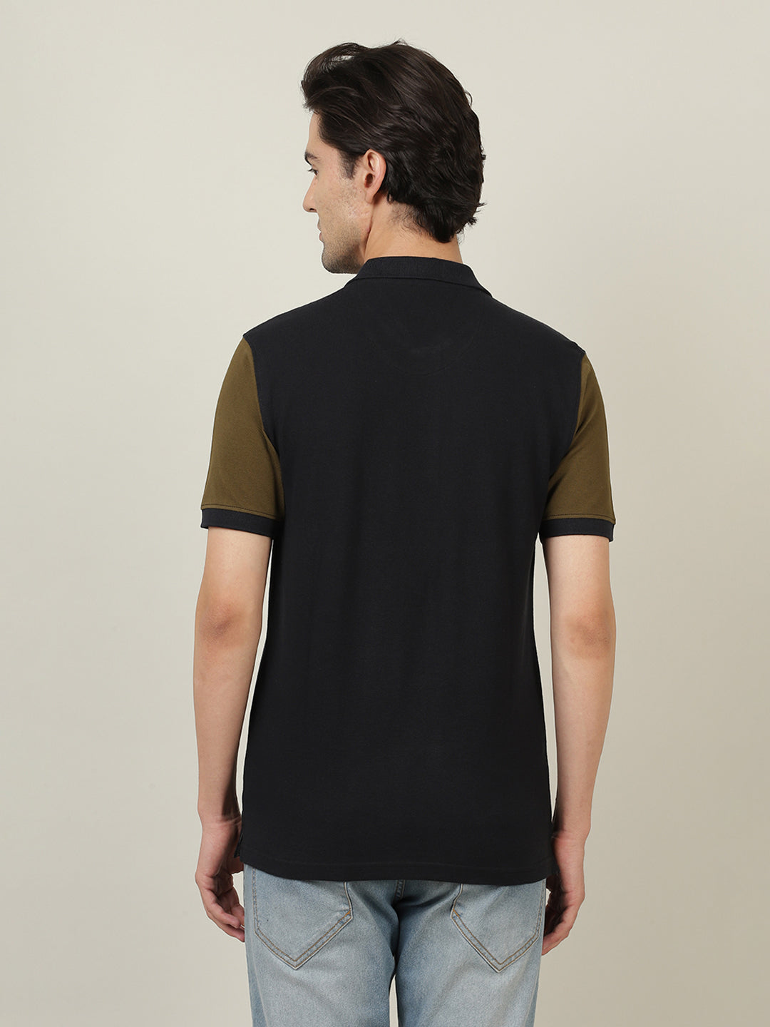 Crocodile Men Contrast Slim Fit Polo T-Shirt