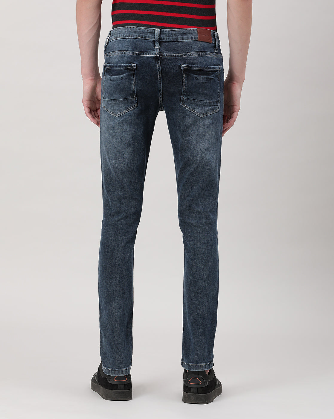 Casual Denim Jean slip Tapered Solid Light Blue for Men