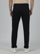 Crocodile Men's Slim Fit Black Casual Trouser