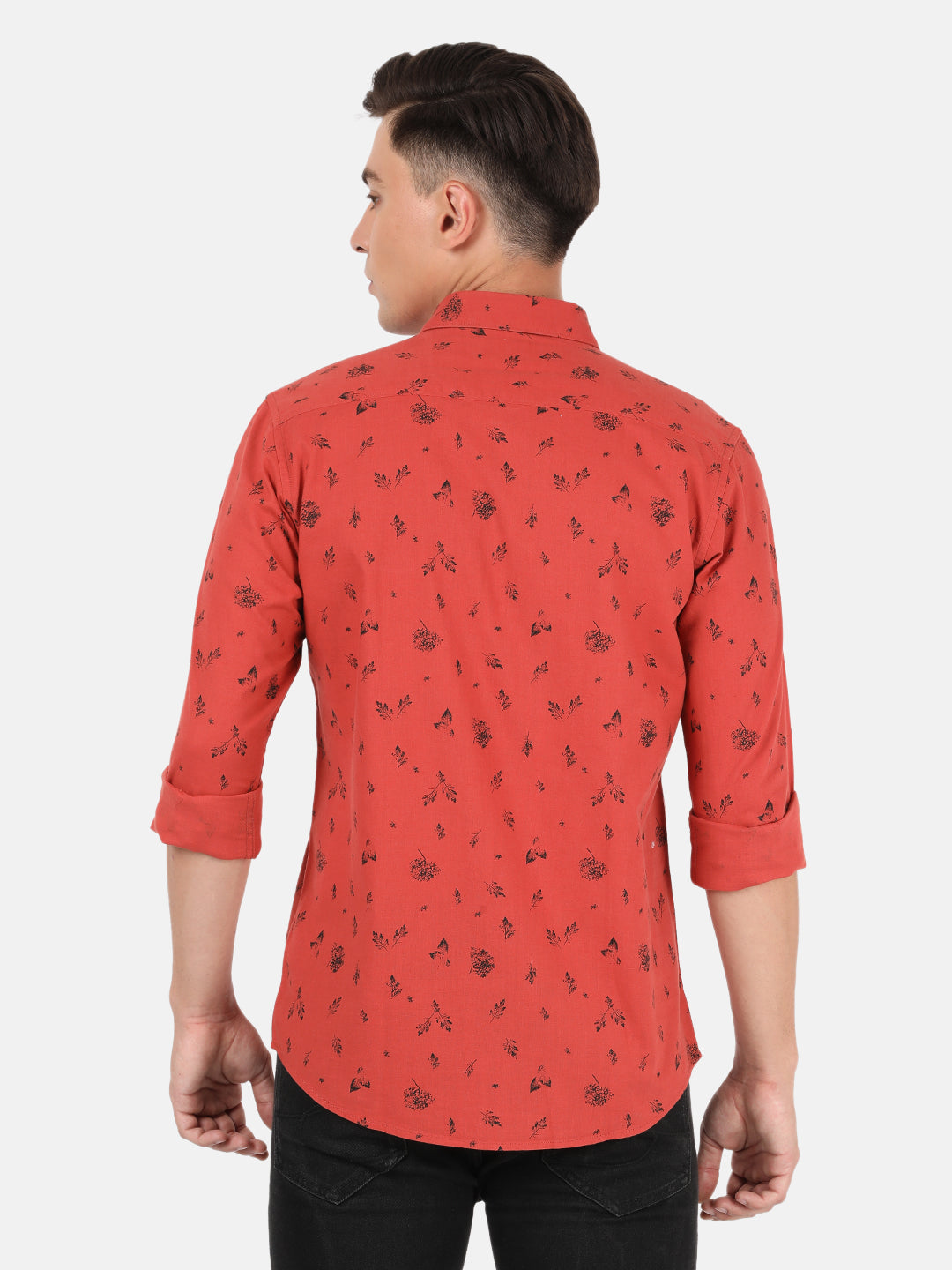 Close-up of red fabric with texture detail