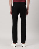 Casual Trousers Slim Fit Solid Black for Men