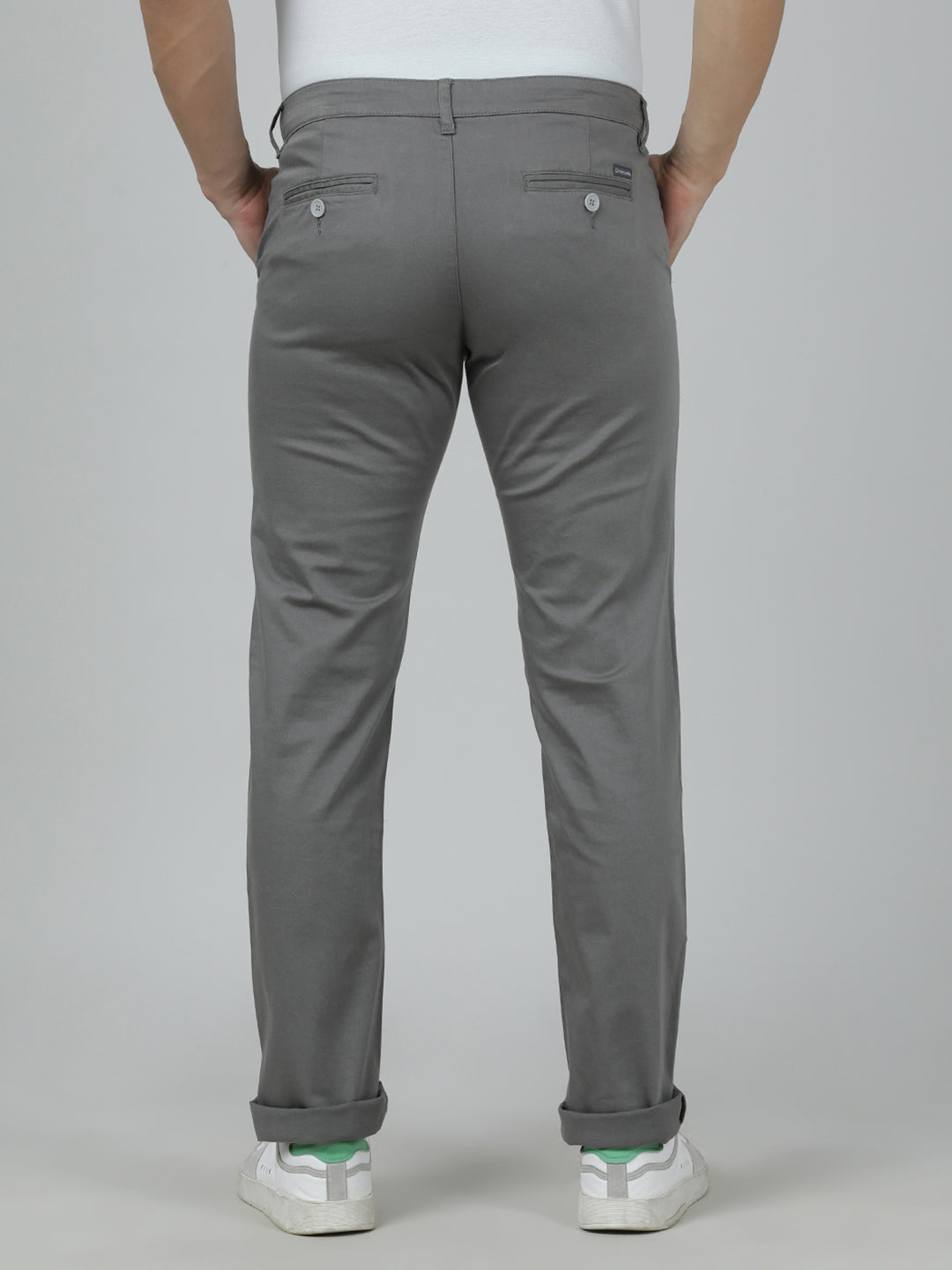 Crocodile Men's Slim Fit Grey Trouser